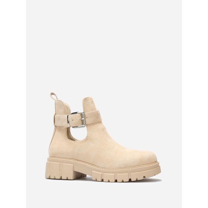 Bottines ajourées beige sales