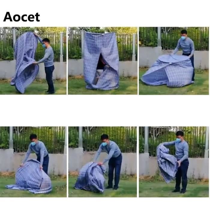 Cabine D'essayage Portable Pliable - Tente De Changement Imperméable Pour Camping, Plage, Bateau (182x76x68 Cm)