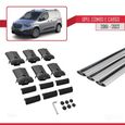 Pour Opel Combo (E) PANELVAN 2019-2023 Barres de Toit Railing Porte-Bagages de voiture 3 pièces FLY Modèle GRIS 733-3