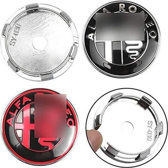 Cache Moyeu/Enjoliveur Central Pour Alfa Romeo Stelvio - Lot De 4, Diamètre 60mm, ABS (améliore L'esthétique) - 12