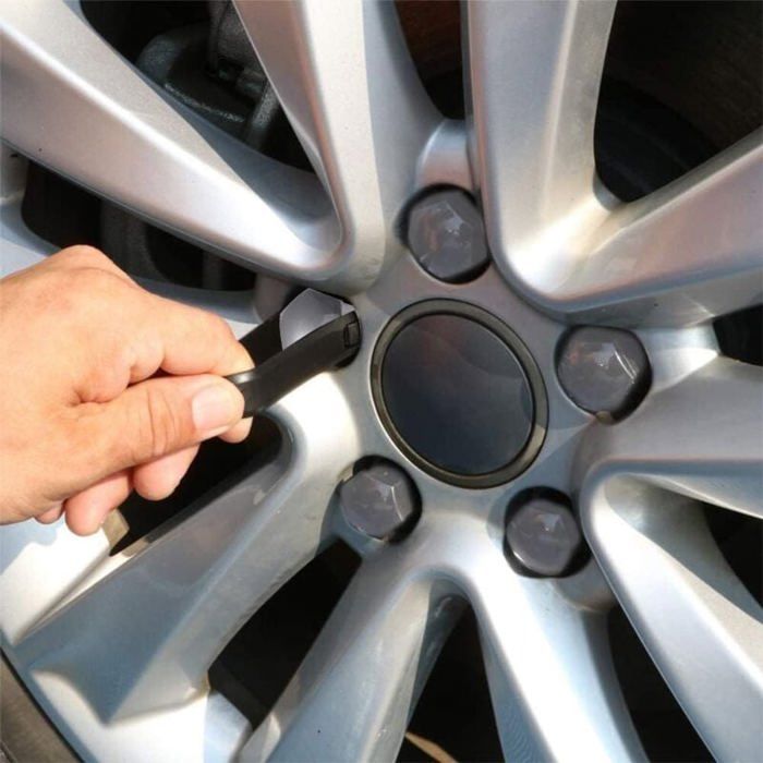 Cache-écrous 21 Mm – Lot De 22 Capuchons De Protection Gris Pour écrous De Roue, Avec Outil
