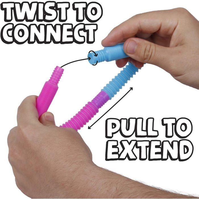 JINGAN Jouets à tube télescopique | Robot design élastique ventouse jouets Pop Tubes Jouets - Jouets télescopiques qui changent de forme avec design de robot pour de plus de 6 ans