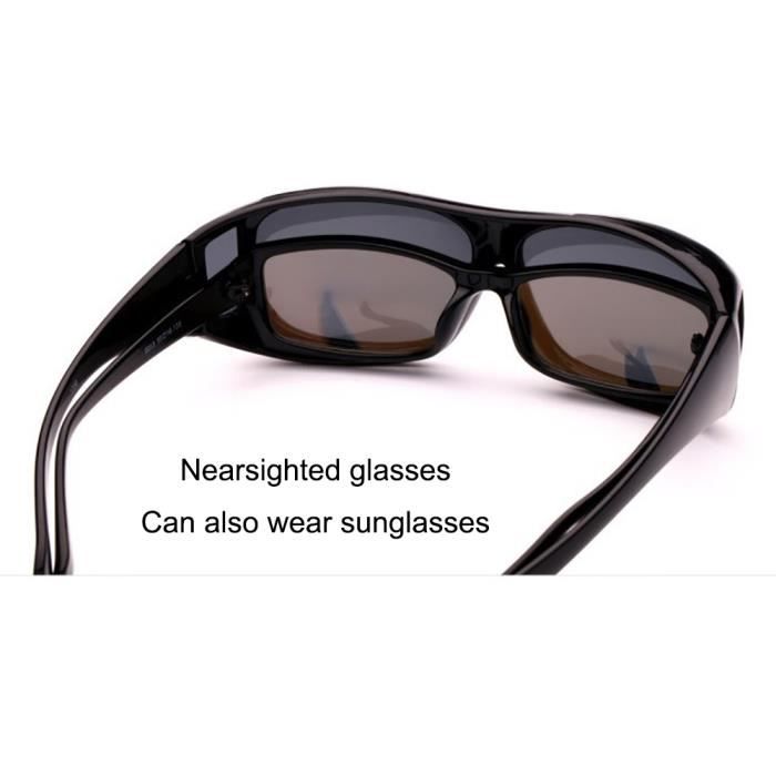 Surlunettes à verres polarisants à porter par dessus vos lunettes  correctrices pour conduite de nuit Noir - Achat / Vente lunettes de soleil  Mixte Adulte - Cdiscount