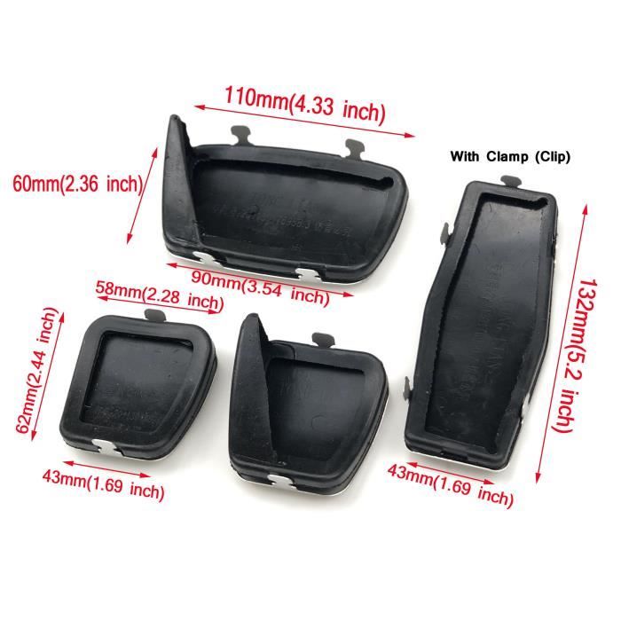 BIAREN 2 Almohadillas De Goma Para Pedal De Freno Y Embrague Para Renault Clio Megane Kangoo Laguna Modus Espace Trafic Opel Vivaro Nissan Primastar 7700416724 4653100QAC 91159860 (vehu00edculos Manuales
