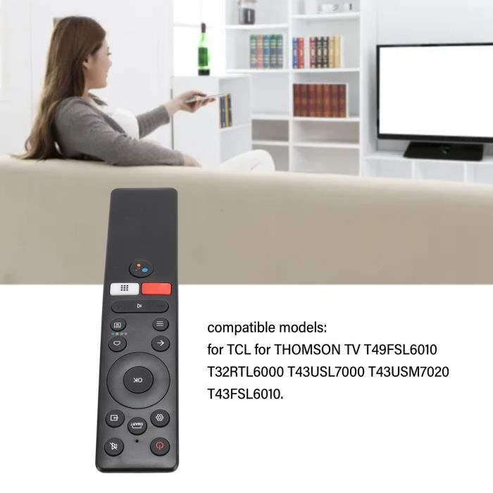 Télécommande de remplacement pour TV THOMSON/TCL - TLC05+ - Noir