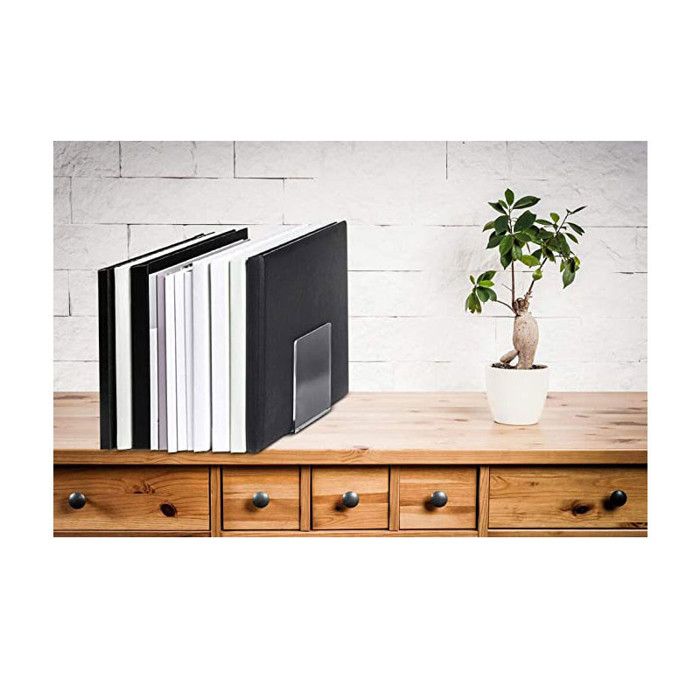 Lot De 2 Serre-livres En Acrylique Pour étagère à 4 Sections