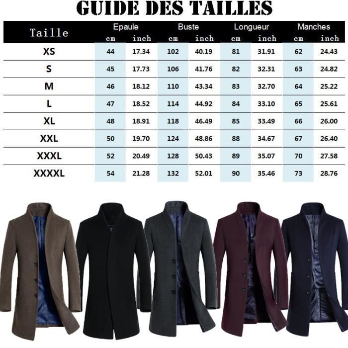Manteau Homme Perry Ellis Gris Anthracite - Laine Mélangée - Style Paon - Tailles L/XL - Neuf Avec étiquettes