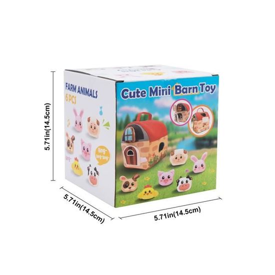 Jouet Bébé Ferme En Peluche 6-18 Mois – Grange Montessori Avec Hochets, Miroirs Et Animaux Sensoriels