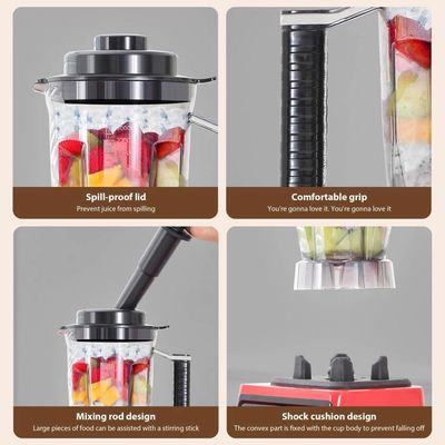 Blender 2200W 4L - Mixeur Puissant Avec Agitateur, 9 Vitesses, Auto-nettoyant, Pour Maison Et Restaurant - 4