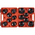 LUXS Kit Clés Cloche Coiffes Pour filtre à huil Filtre Pro Auto Voiture Set de 13pcs-0