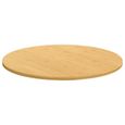 Plateau de table en bambou verni - Diamètre 80 cm - Forme ronde-0