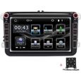 8‘’ Autoradio Bluetooth grand écran HD lecteur MP5 de voiture Appel Bluetooth avec caméra 8 lumières pour Volkswagen 9083 -0