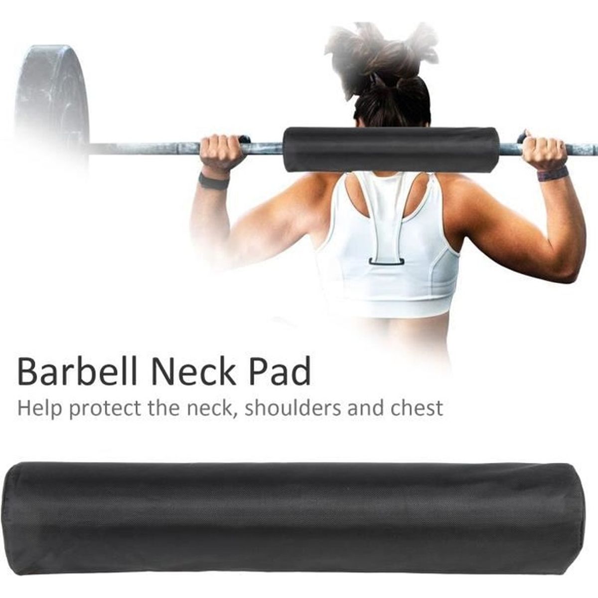 Lopbinte Protection pour barre de musculation musculation musculation avec sangle épaule cou barre de musculation musculation rose