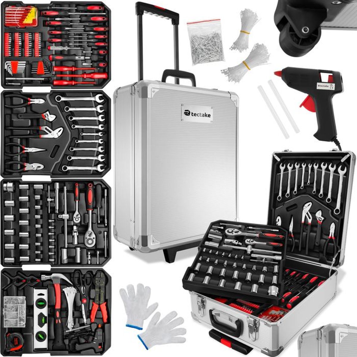 TACKLIFE 68 Pièces Mallette à Outils De Mécanicien Complète HHK2A - Les