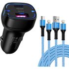 10 BUONI PROPOSITI PORTALI CON TE Adaptateur allume-cigare USB C 38 W, chargeur de voiture pour iPhone avec câble de charge Apple - Lot de 2 prises de 1 m,.[G1266]