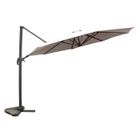 CONCEPT USINE CASTILLO - Parasol circulaire Ø 350cm déporté rotatif écru en aluminium