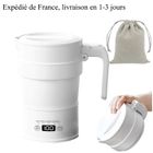 CO-PHENIX Bouilloire Électrique pliable - 600 Watt - 0,6 Litres - Blanc -Idéale pour le camping et les voyages