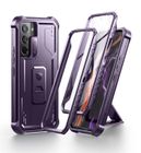 Dexnor Coque pour Samsung Galaxy S22, Double Lunette et béquille, Technologie d'absorption des Chocs, Protection Les Chutes, Violet