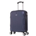 RAYKONG Valise cabine ABS 55x40x20cm (44L) Petites valises de voyage légères 20 pouces - (RK03|Bleu Marine)