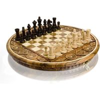 Beau jeu d'échecs en bois décoratif, sculpté et fabriqué à la main RUBY par Master Of Chess