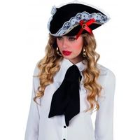 Chapeau pirate tricorne Stacey - Femme - Noir - Extérieur - Adulte