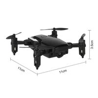 Mini drone LESHP LF606 avec caméra intégrée, maintien d'altitude et mode sans tête - Noir