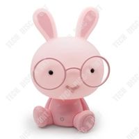 TD® Mignon bébé chambre chevet USB lumière lapin veilleuse LED veilleuse cadeau de Noël chevet décoration enfants lunettes lapin