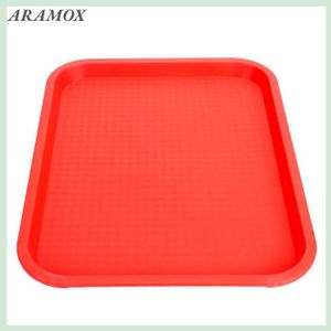 Plateau De Service Vintage Plexiglas Rouge Transparent – 30x50 Cm – Bon état