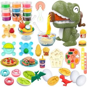 42 PCS Accessoires Pâte à Modeler Enfants Jouet Creatives Outils, Dinosaure Coffret Pate a Modeler Pasta Machine, Kitchen Creation - Jeux - Jouets