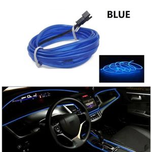 DÉCORATION VÉHICULE 3m - clé USB - Bleu - Bande LED d'éclairage intérieur de voiture, lampe d'escales automobiles, décoration de