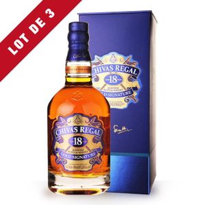 WHISKY BOURBON SCOTCH Lot de 3 - Whisky Chivas Regal 18 ans Gold Signatu