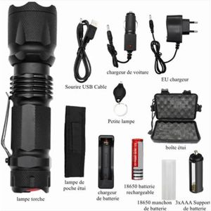 LAMPE DE POCHE 12PACK Zoom Lampe de Poche USB Rechargeable 1500Lu