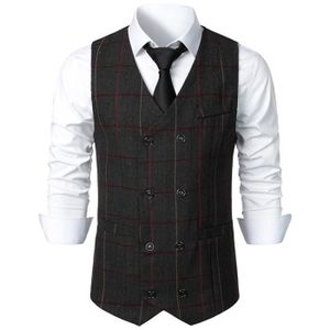 Gilet Homme élégant Sans Manches - Coton Confortable Pour Mariage, Bureau Ou Soirée - Style Classique Et Polyvalent