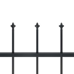 CLÔTURE - GRILLAGE Clôture de jardin avec sommet en forme de lance - 