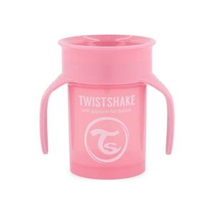 TASSE D'APPRENTISSAGE Twistshake Tasse à bec 360 ​​avec poignées - Bébé  - 230 ml -Tasse de sevrage anti-fuite- Sans BPA -Entraînement - Enfants-6m+-Rose