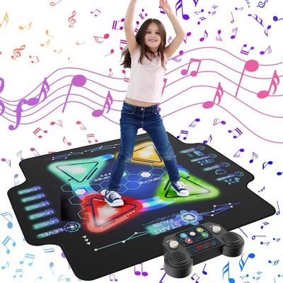 Tapis Musical 2 En 1 Piano Et Batterie Pour Enfants - Tapis De Danse Bleu