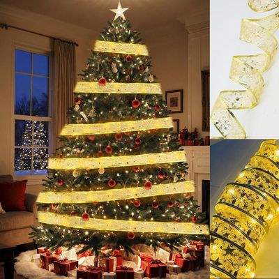 Guirlande Scintillante Noël 4 Couleurs – Ruban Tinsel 3 M × 4 – Décoration Sapin & Cadeaux