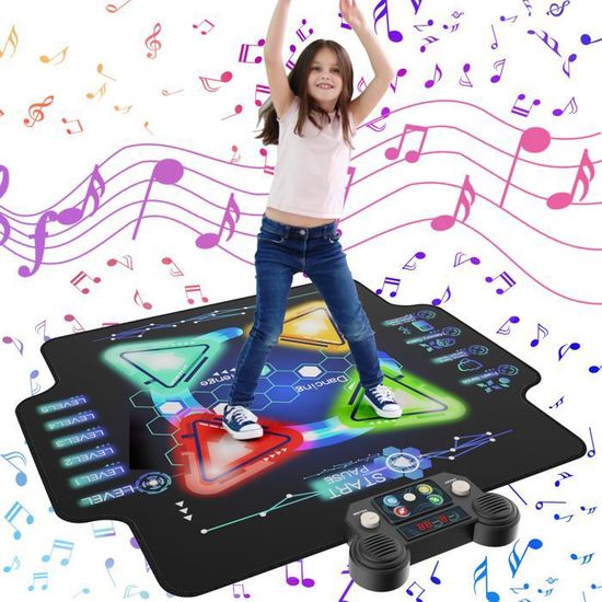 Tapis De Danse électronique Pour Enfants – Bluetooth, 9 Niveaux, 100 X 104 Cm, Sans Lumière
