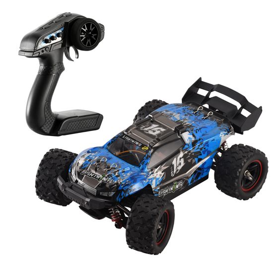 Voiture Télécommandée 50 Km / H Échelle 1/18 2.4G 4WD Haute Vitesse-Bleu