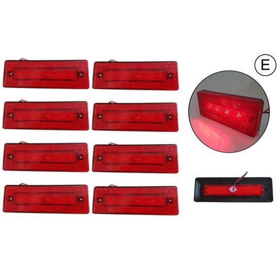 4 X Feux De Gabarit, 16 Cm, LED 12V - 24V Côté Gauche Et Droit, Rouge Et Blanc Pour - Foto 9