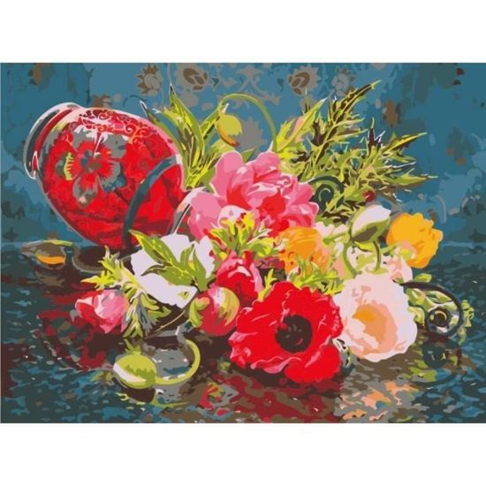 Peinture par numéro Kit,Peinture Éléphant à huile Dessin avec brosses