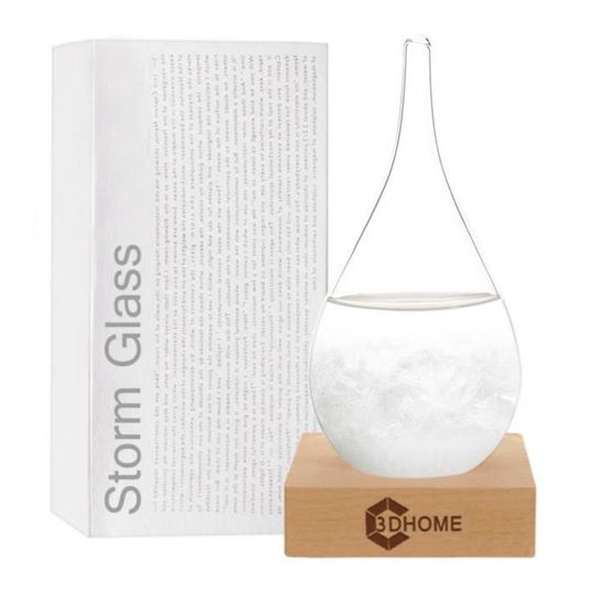 Verre Tempête En Cristal - Prédiction Météo Décorative Pour Intérieur, Cadeau Original (boule 10 Cm)