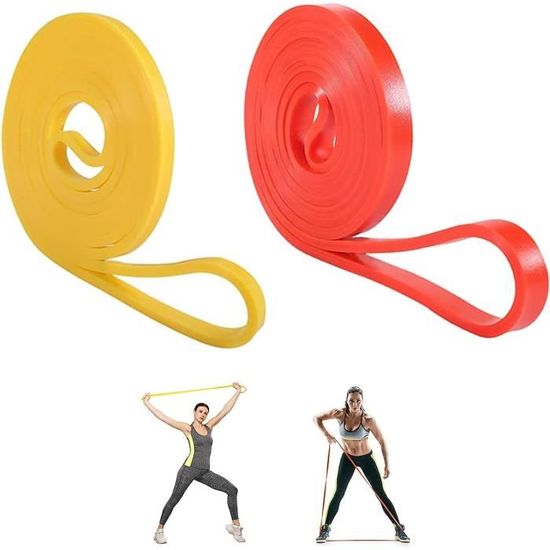 Bande Élastique Musculation 3 Niveaux – Avec Ancrage Porte – Fitness, Yoga, Pilates – Latex Naturel