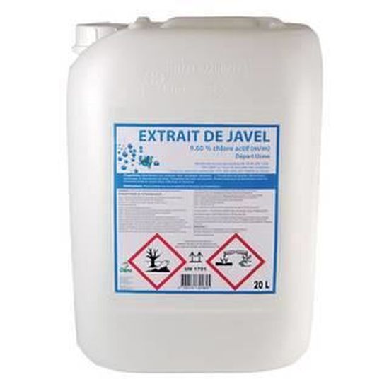 Dilution Javel 9 6 Pour Nettoyage Terrasse JAVEL 9.6% 20L - Cdiscount Maison