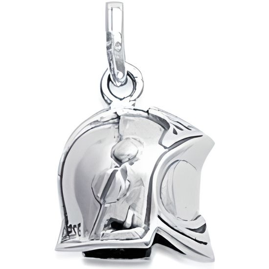Clous D Oreille A L Unite Argent Patinee Pompier 505052 main image 1