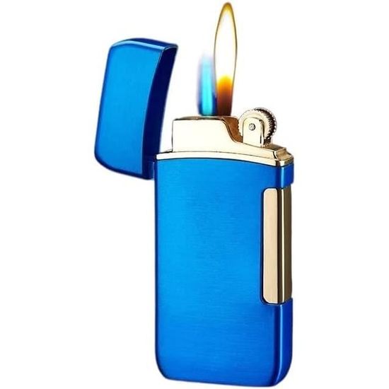 4 Briquets Flamme Butane Coupe-vent - Rechargeables, Réglables, Rotation 360°