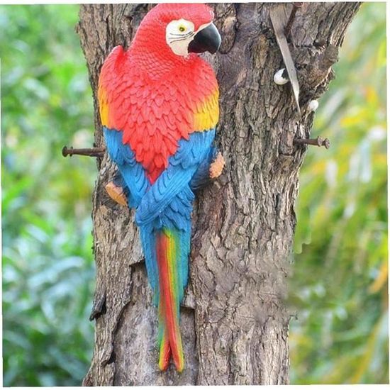 Grand Perroquet En Métal Pour Jardin - Déco Rouillée Style Industriel, France