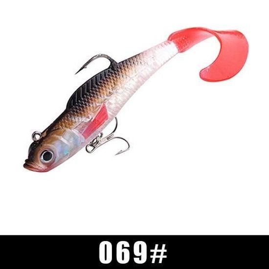 Pêche,Faux leurre souple de différentes couleurs pour la pêche,avec