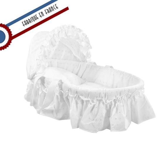Couffin Bebe Laque Blanc Avec Broderie Retro Cdiscount Puericulture Eveil Bebe Couffin Bebe Laque Blanc Avec Broderie Retro Cdiscount Puericulture Eveil Bebe