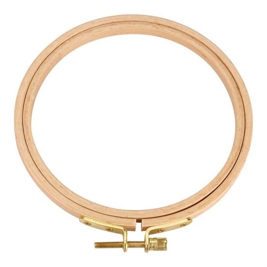 Caydo Lot De 12 Cadres De Broderie En Bois 8cm - Mini Cercles Réglables En Bambou Pour Point De Croix Et Artisanat